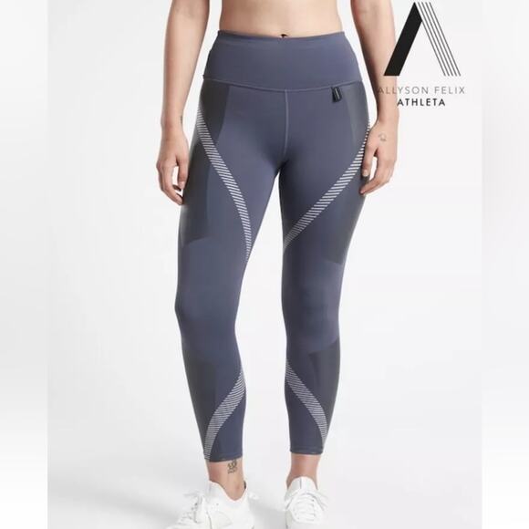 NWT Athleta X Allyson Felix Legend 7/8 tights leggings in Medieval Violet - Picture 1 of 14